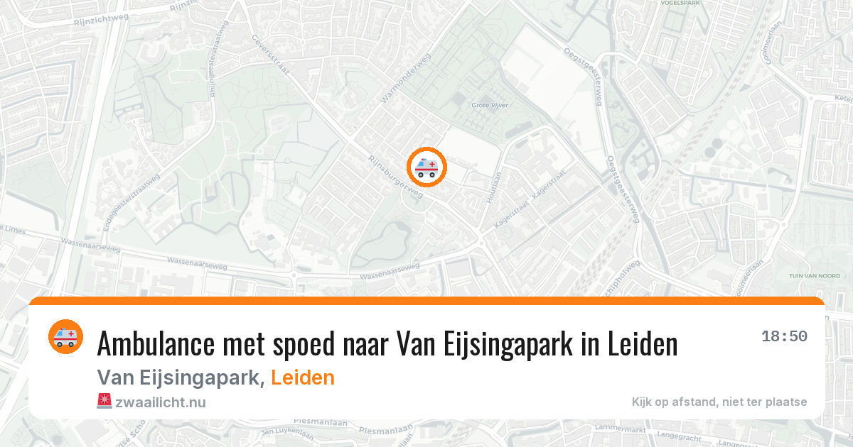 Ambulance met spoed naar Van Eijsingapark in Leiden — 23 jan 2026