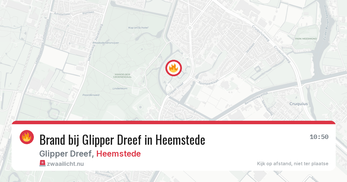 Brand bij Glipper Dreef in Heemstede — 9 jul 2026
