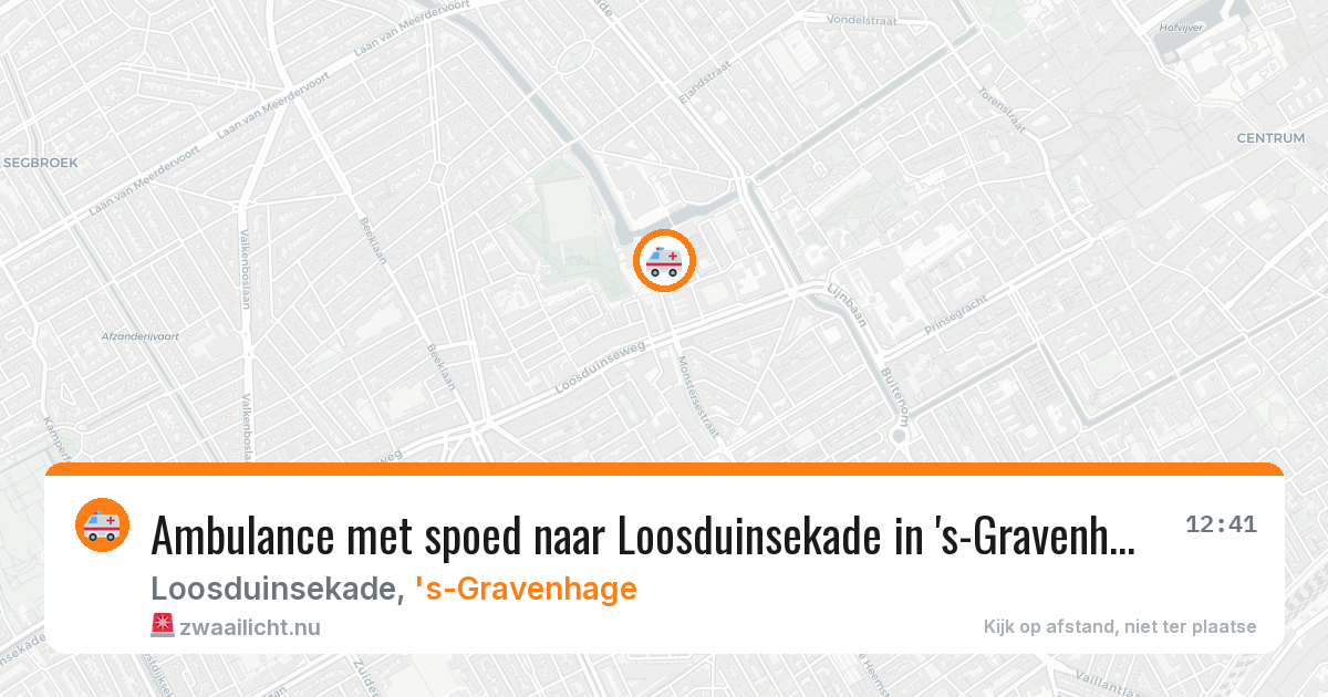 Ambulance met spoed naar Loosduinsekade in 's-Gravenhage — 23 jan 2026