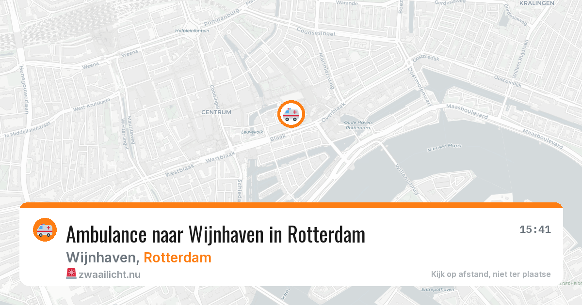 Ambulance naar Wijnhaven in Rotterdam — 1 apr 2026