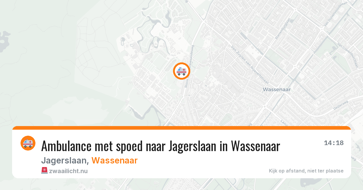 Ambulance met spoed naar Jagerslaan in Wassenaar — 25 jul 2026
