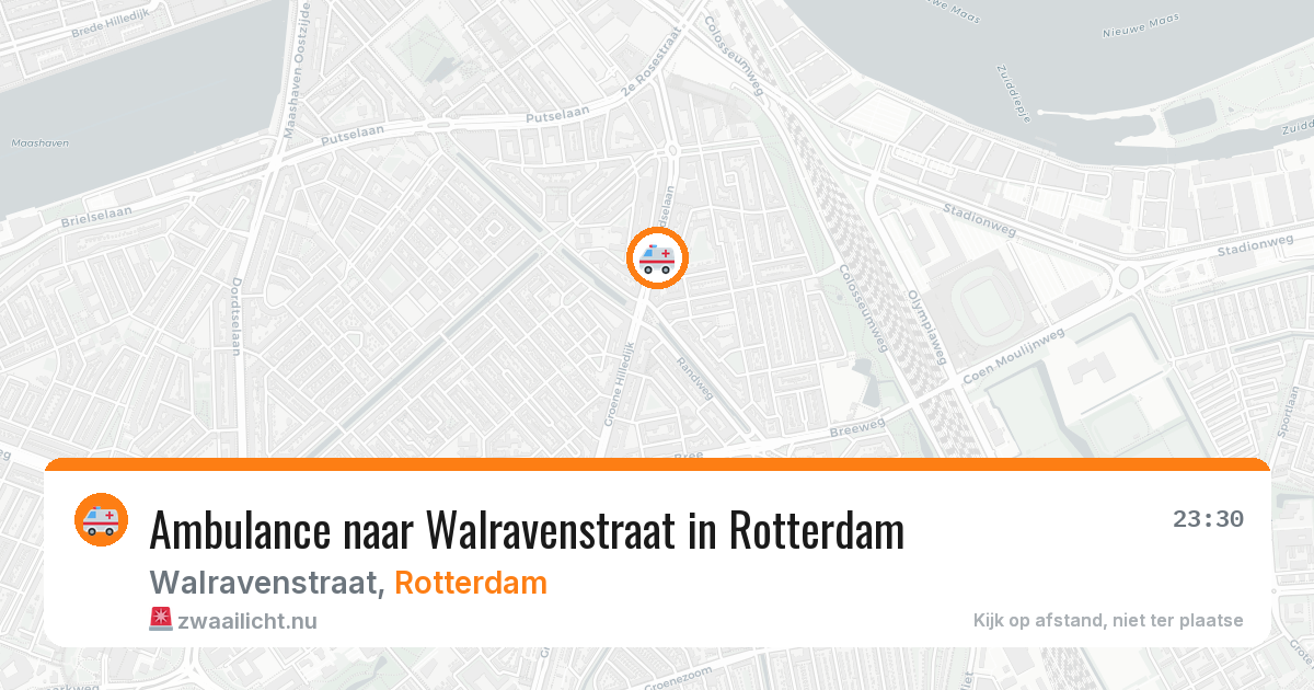 Ambulance naar Walravenstraat in Rotterdam — 25 mei 2026