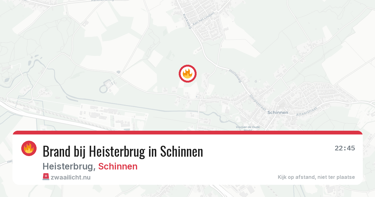 Brand bij Heisterbrug in Schinnen — 19 apr 2026