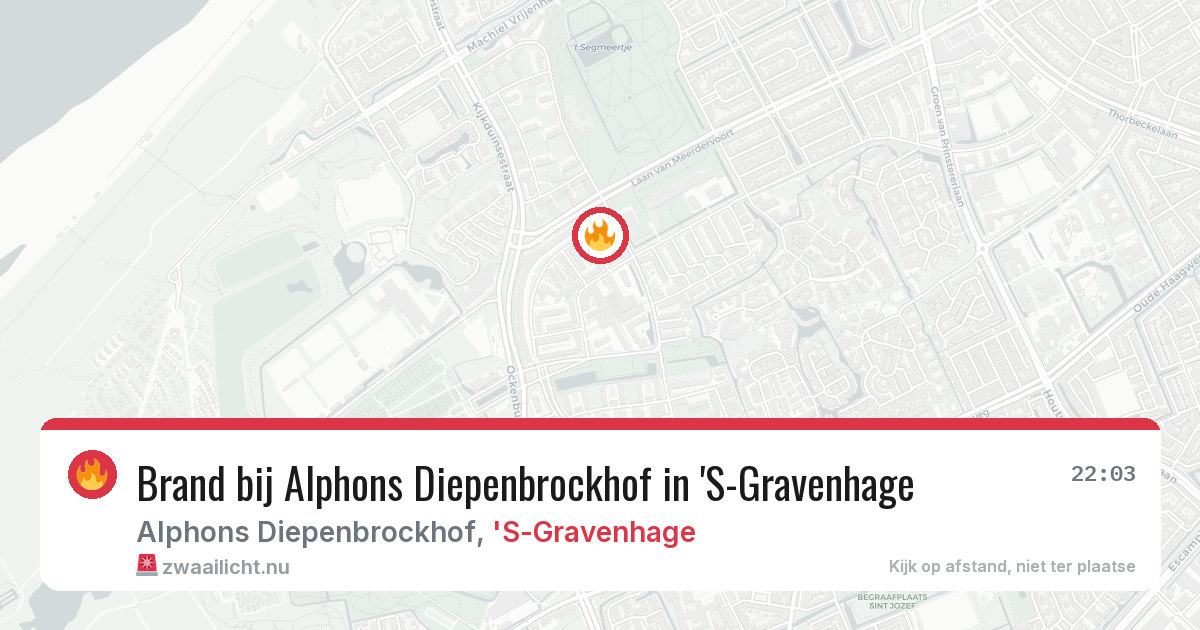 Brand bij Alphons Diepenbrockhof in 'S-Gravenhage — 28 mei 2026