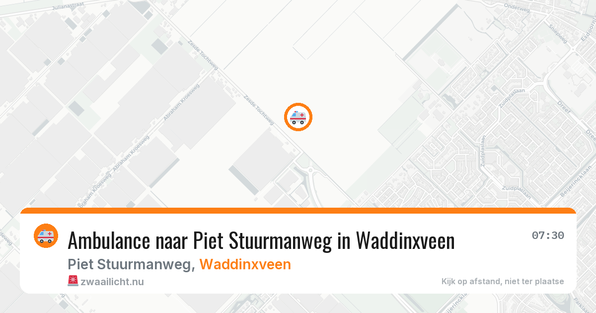 Ambulance naar Piet Stuurmanweg in Waddinxveen — 17 jul 2026