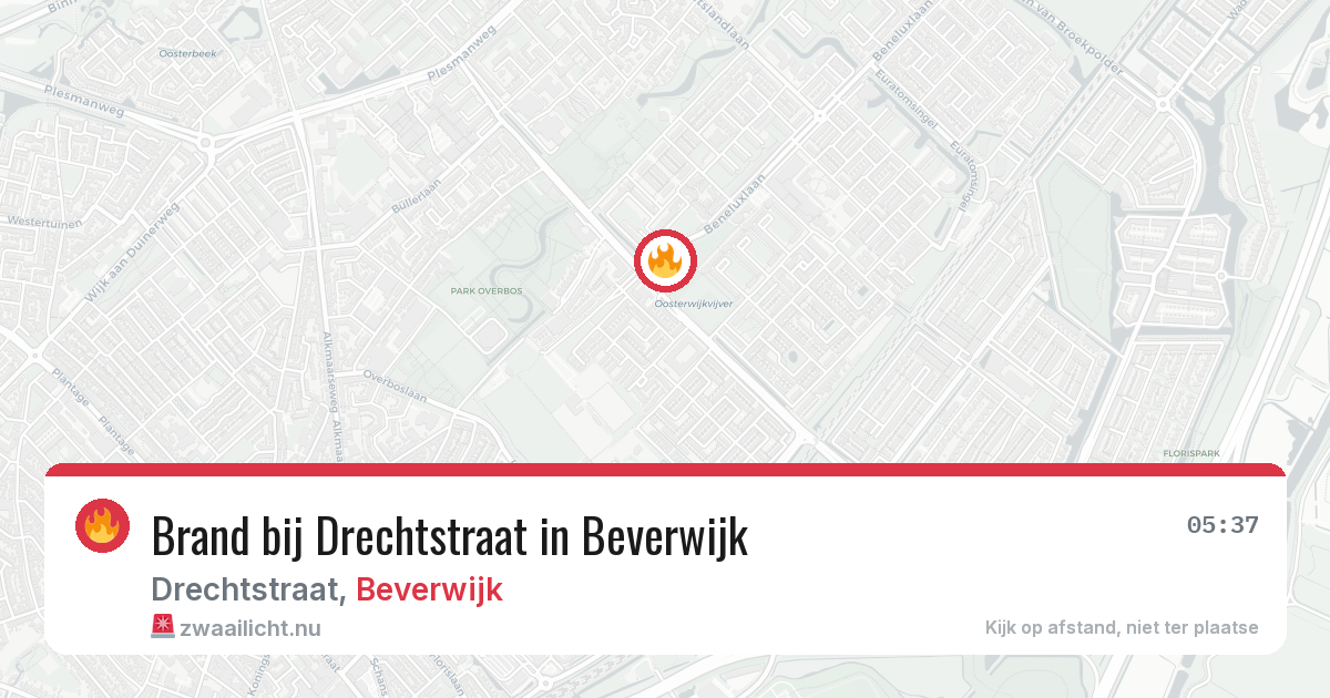 Brand bij Drechtstraat in Beverwijk — 22 mei 2026