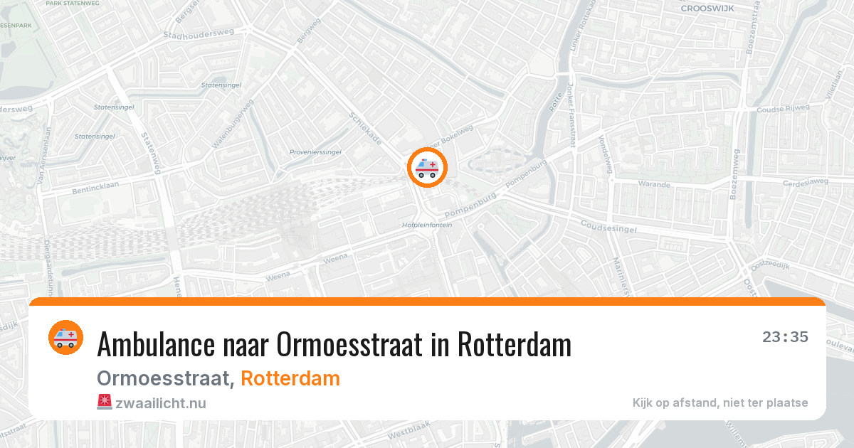 Ambulance naar Ormoesstraat in Rotterdam — 20 jul 2026