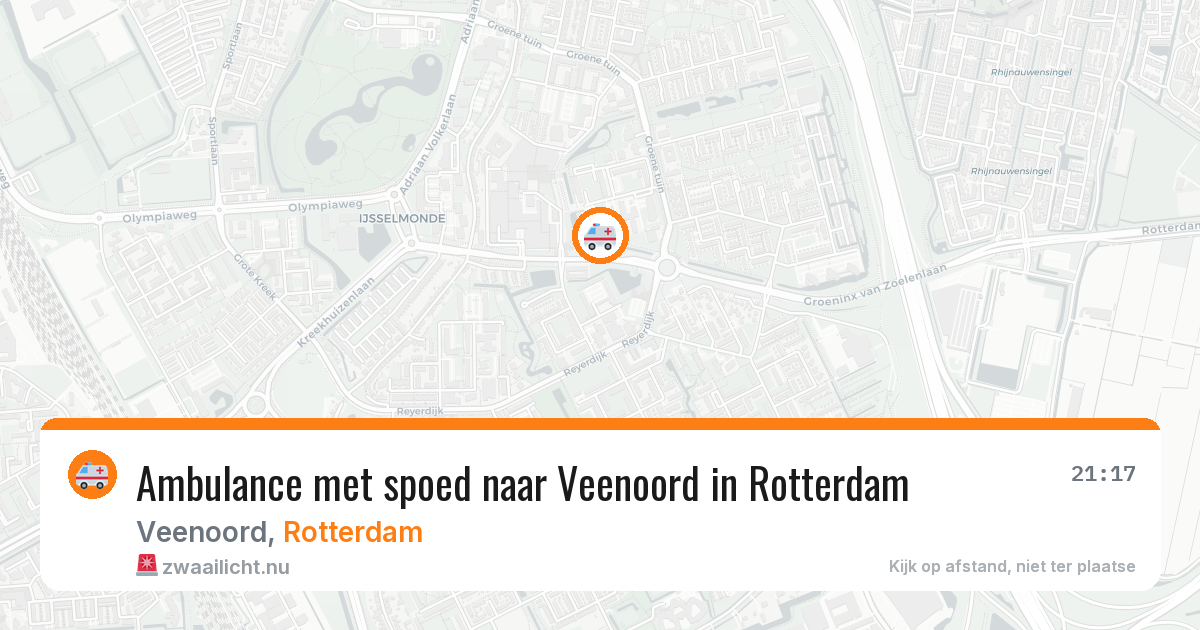 Ambulance met spoed naar Veenoord in Rotterdam — 21 mei 2026