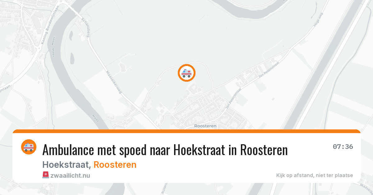 Ambulance met spoed naar Hoekstraat in Roosteren — 13 feb 2026
