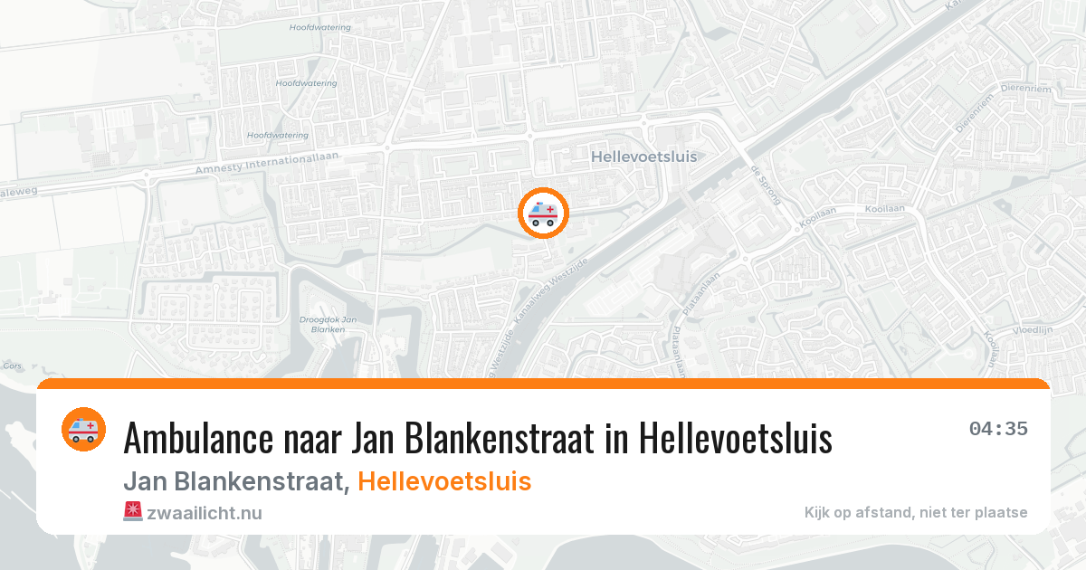 Ambulance naar Jan Blankenstraat in Hellevoetsluis — 26 mrt 2026