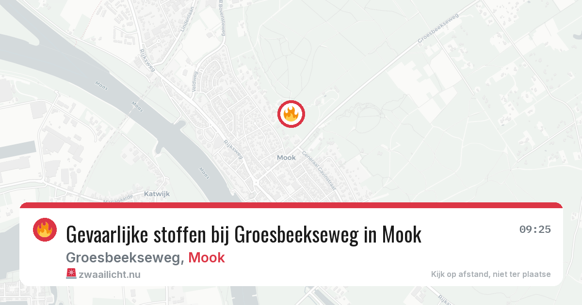 Gevaarlijke stoffen bij Groesbeekseweg in Mook — 16 mei 2026