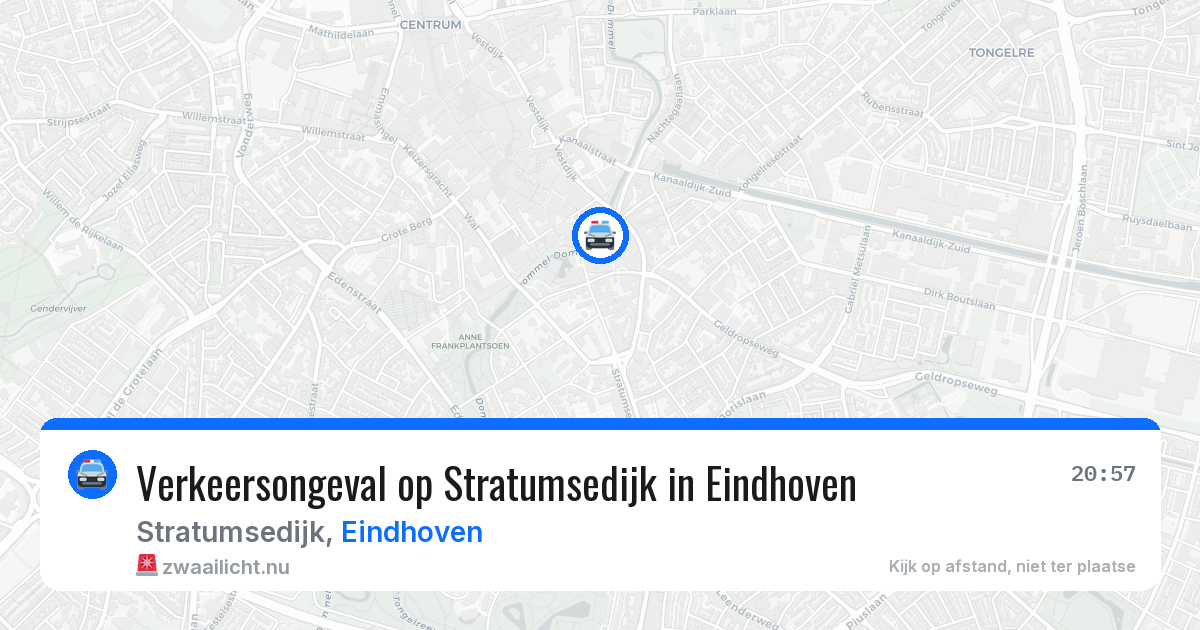 Verkeersongeval op Stratumsedijk in Eindhoven — 15 mei 2026