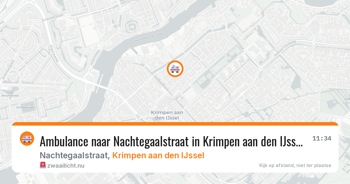Ambulance naar Nachtegaalstraat in Krimpen aan den IJssel — 15 jul 2026