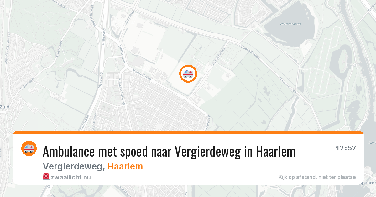 Ambulance met spoed naar Vergierdeweg in Haarlem — 30 mei 2026