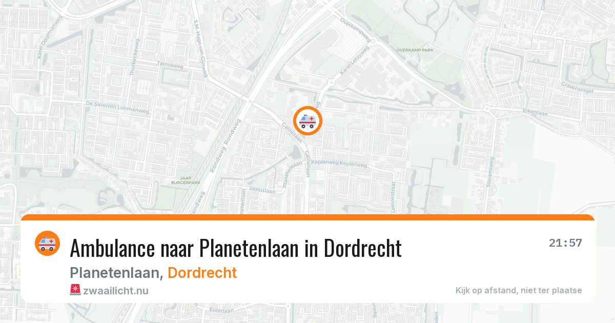 Ambulance naar Planetenlaan in Dordrecht — 24 jul 2026