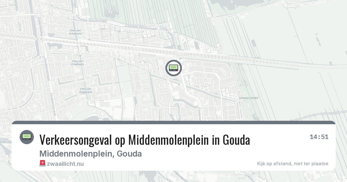 Verkeersongeval op Middenmolenplein in Gouda — 24 jan 2026