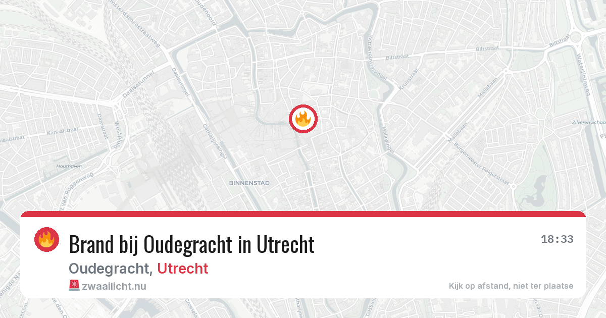 Brand bij Oudegracht in Utrecht — 2 jun 2026