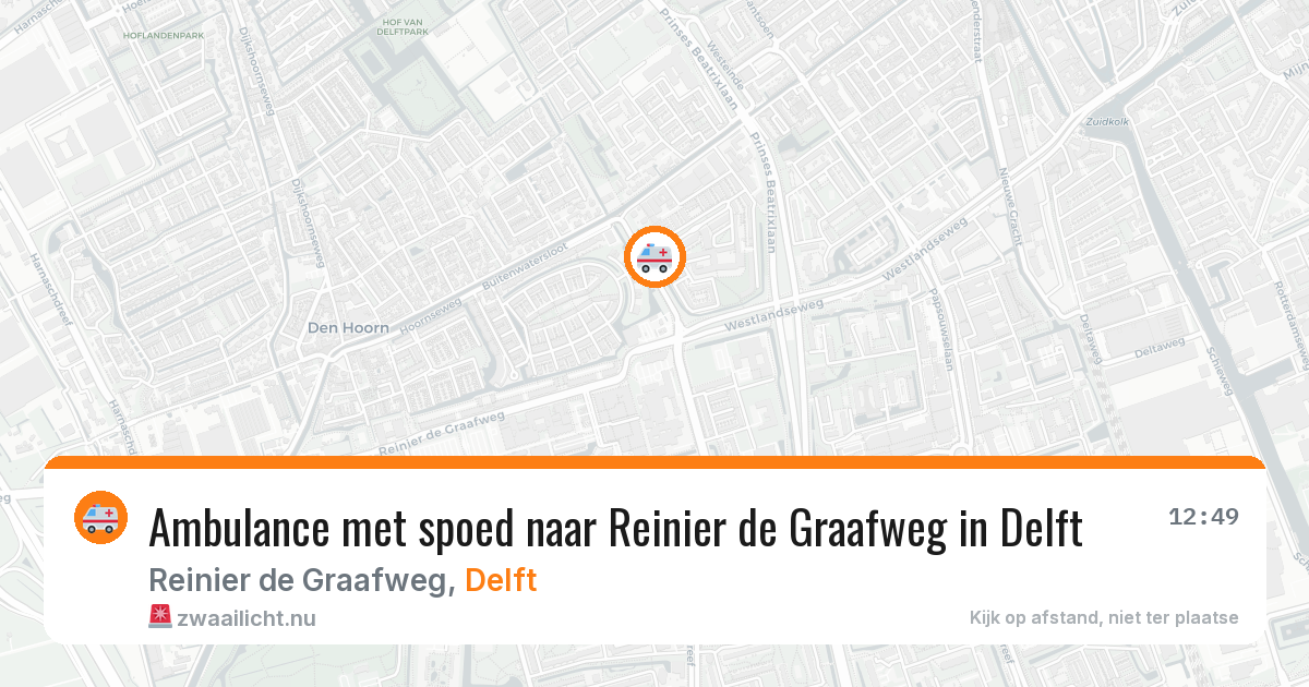 Ambulance met spoed naar Reinier de Graafweg in Delft — 4 apr 2026