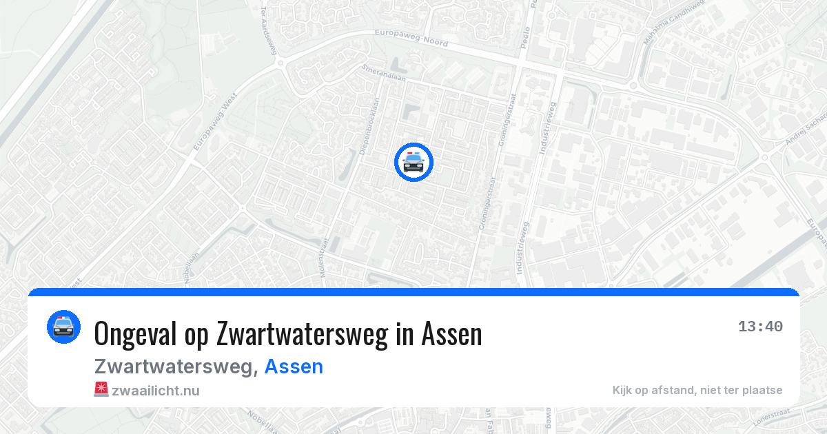 Ongeval op Zwartwatersweg in Assen — 28 apr 2026