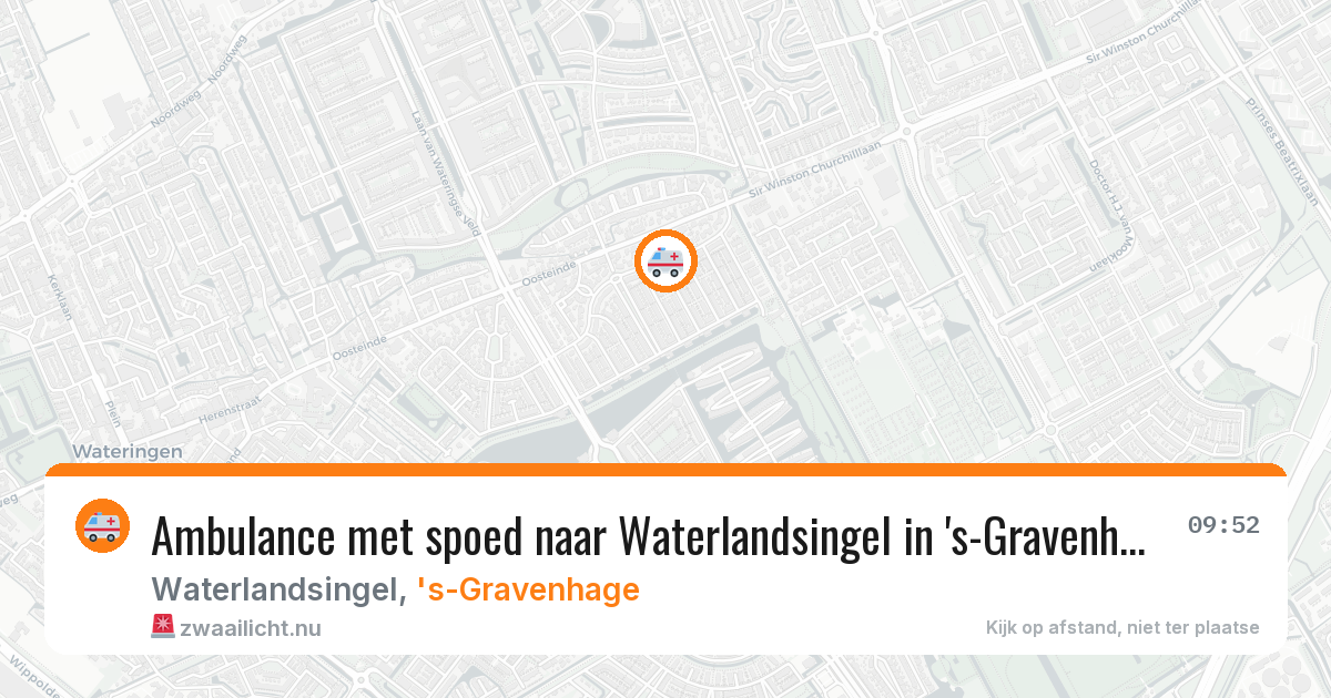 Ambulance met spoed naar Waterlandsingel in 's-Gravenhage — 20 jul 2026
