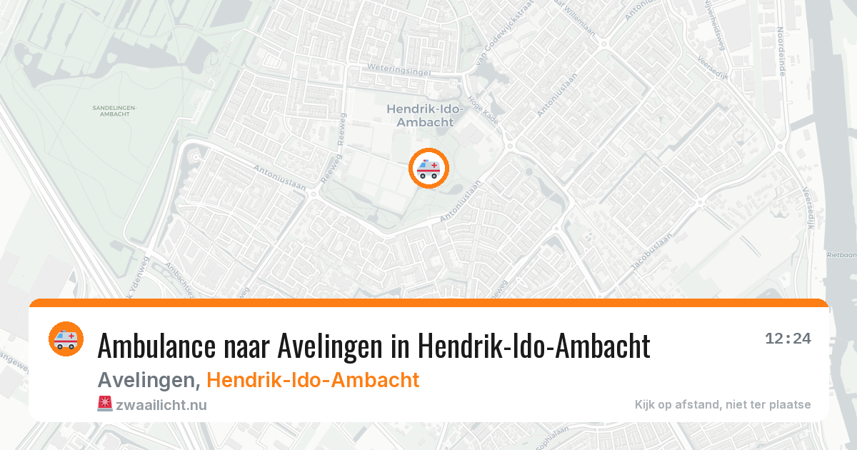 Ambulance naar Avelingen in Hendrik-Ido-Ambacht — 1 jun 2026