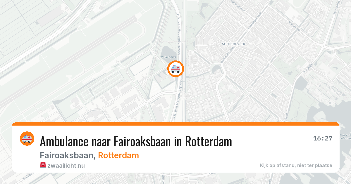 Ambulance naar Fairoaksbaan in Rotterdam — 25 jul 2026