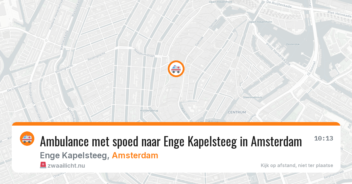 Ambulance met spoed naar Enge Kapelsteeg in Amsterdam — 23 mei 2026