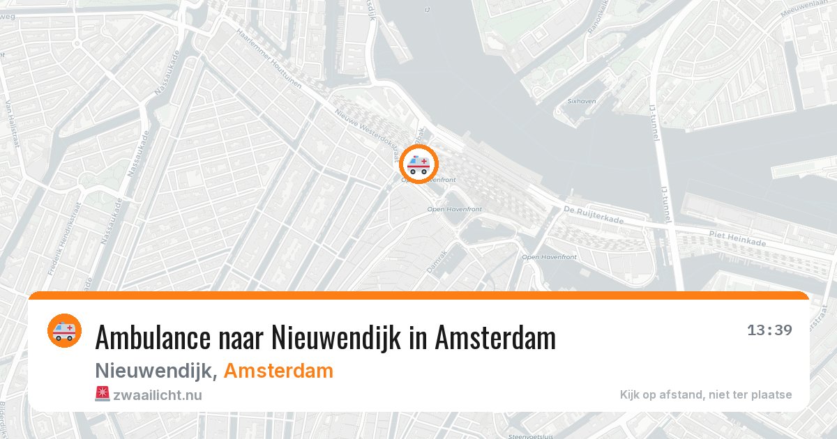 Ambulance naar Nieuwendijk in Amsterdam — 22 mei 2026
