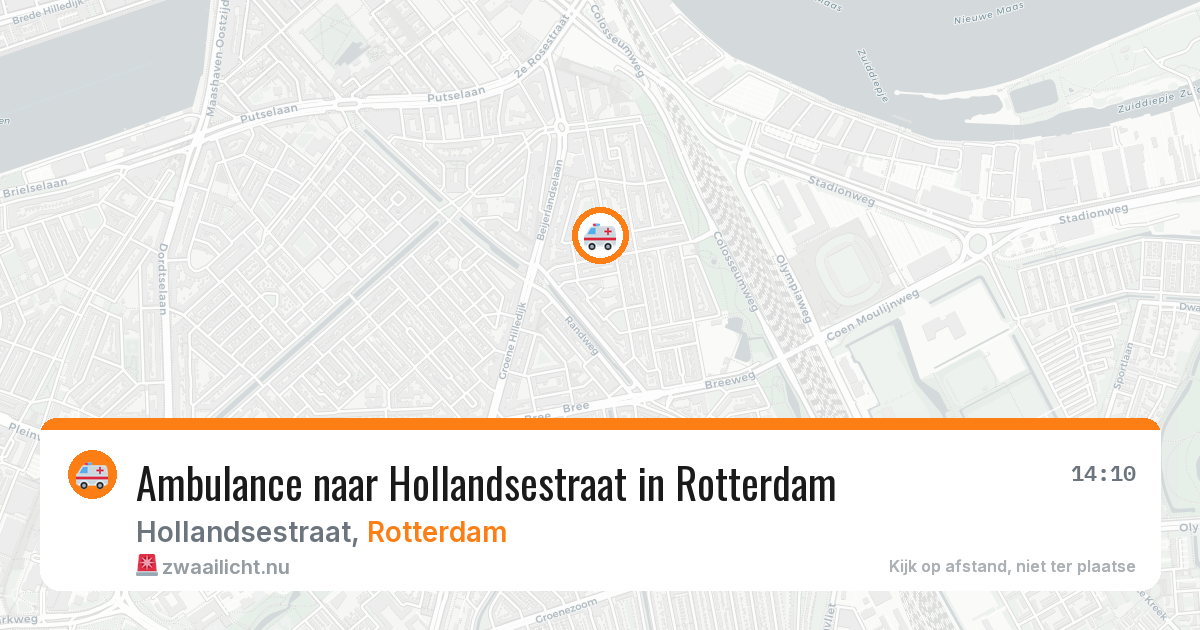 Ambulance naar Hollandsestraat in Rotterdam — 20 mrt 2026