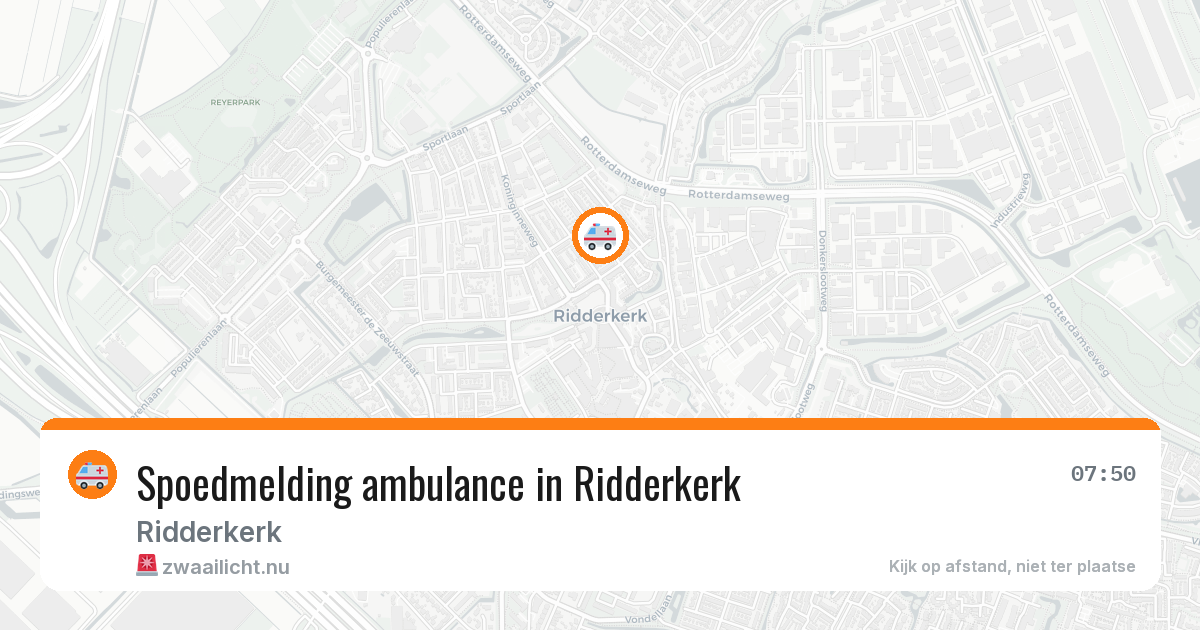 Spoedmelding ambulance in Ridderkerk — 17 jul 2026