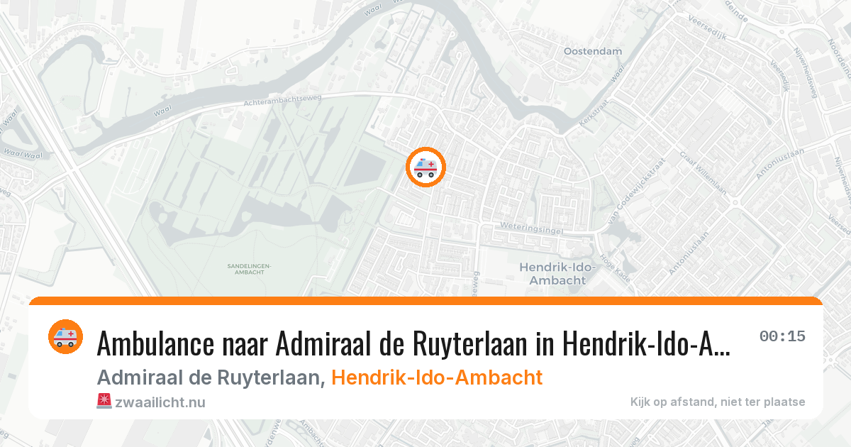 Ambulance naar Admiraal de Ruyterlaan in Hendrik-Ido-Ambacht — 25 jul 2026