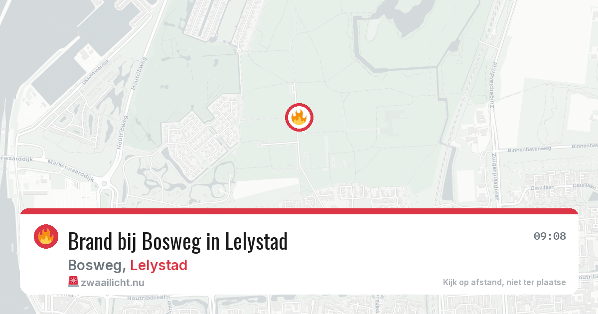 Brand bij Bosweg in Lelystad — 5 mei 2026