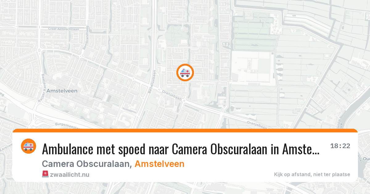 Ambulance met spoed naar Camera Obscuralaan in Amstelveen — 13 apr 2026