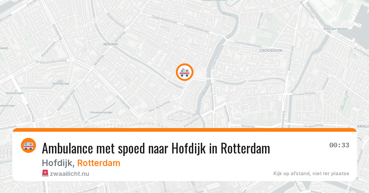 Ambulance met spoed naar Hofdijk in Rotterdam — 16 mei 2026