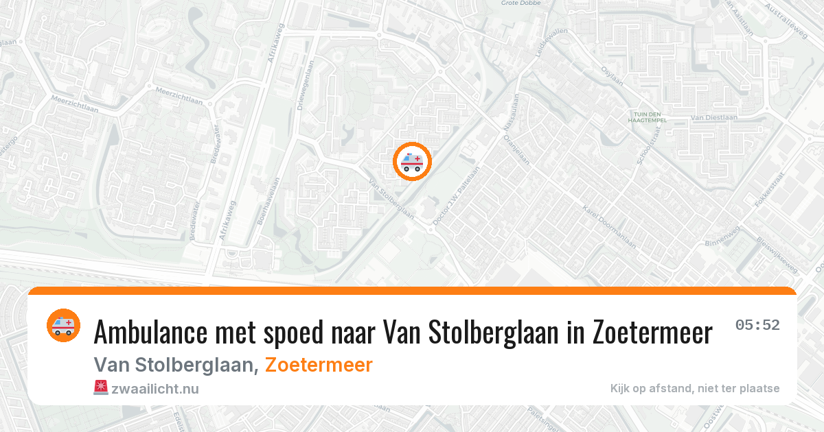 Ambulance met spoed naar Van Stolberglaan in Zoetermeer — 14 jul 2026