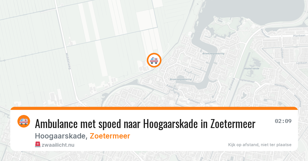 Ambulance met spoed naar Hoogaarskade in Zoetermeer — 20 jul 2026