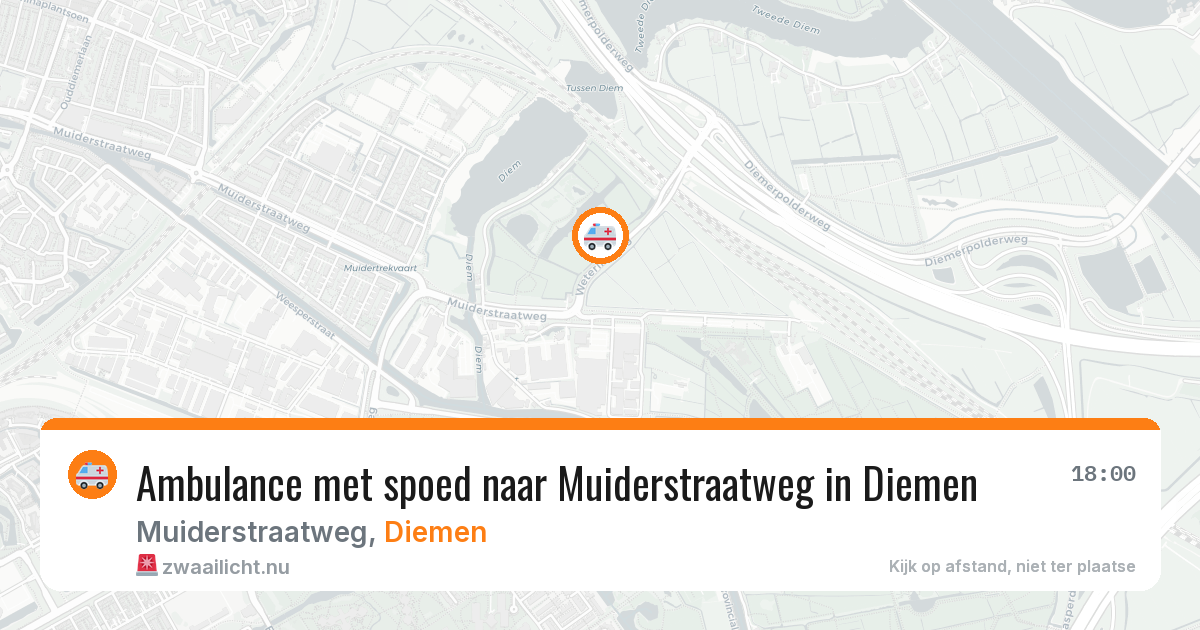 Ambulance met spoed naar Muiderstraatweg in Diemen — 11 jul 2026