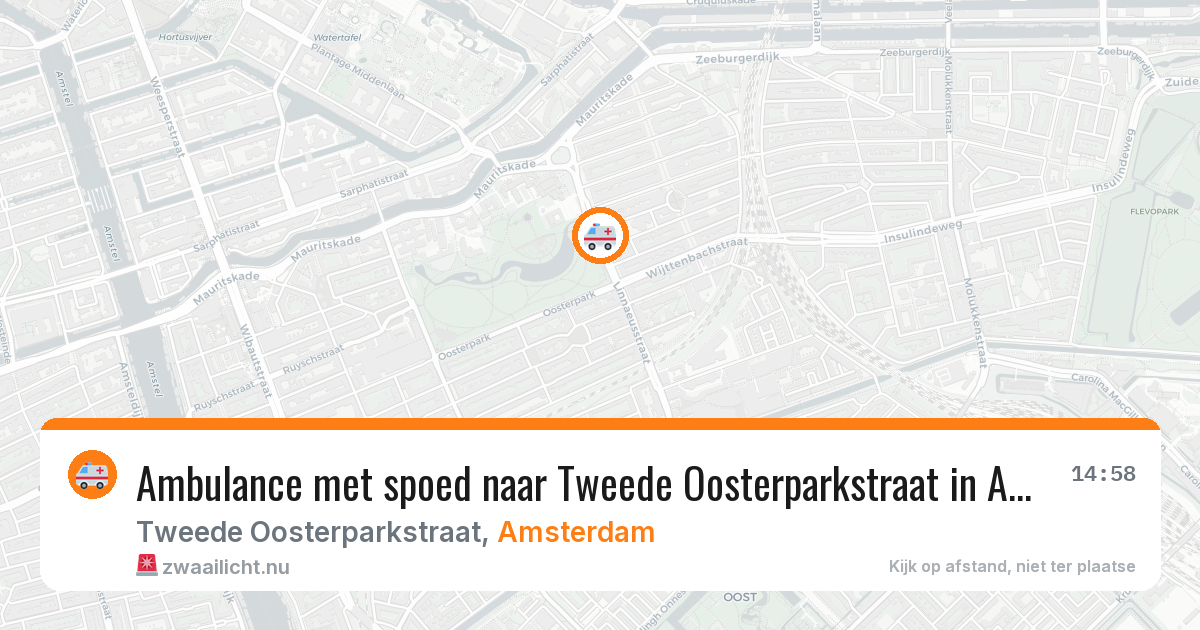 Ambulance met spoed naar Tweede Oosterparkstraat in Amsterdam — 26 mrt 2026