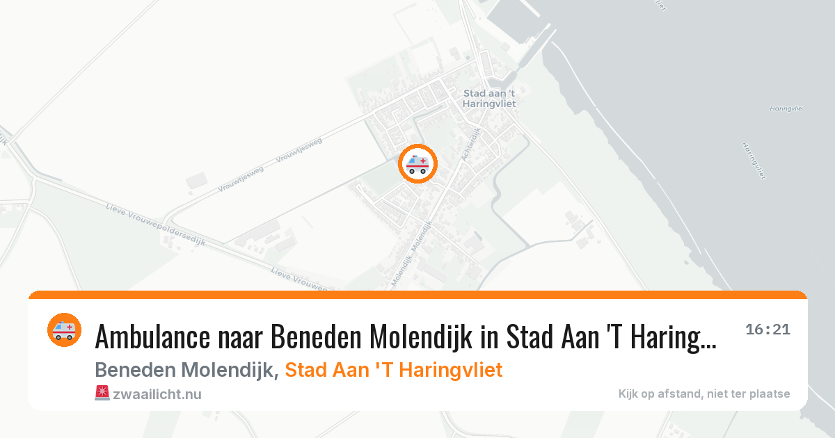 Ambulance naar Beneden Molendijk in Stad Aan 'T Haringvliet — 20 apr 2026