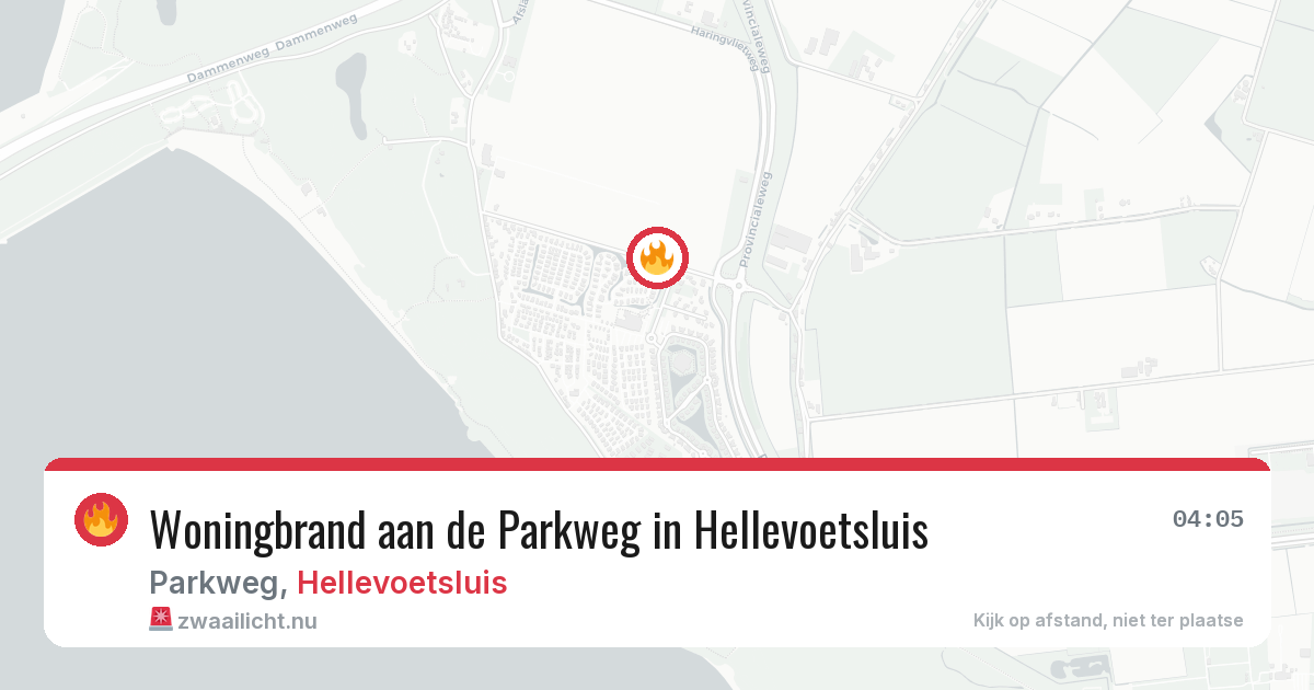 Woningbrand aan de Parkweg in Hellevoetsluis — 25 mei 2026