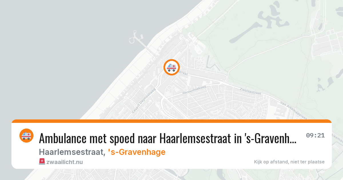 Ambulance met spoed naar Haarlemsestraat in 's-Gravenhage — 21 mrt 2026