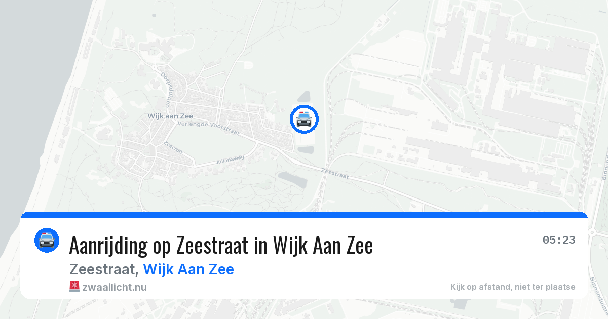Aanrijding op Zeestraat in Wijk Aan Zee — 23 jul 2026
