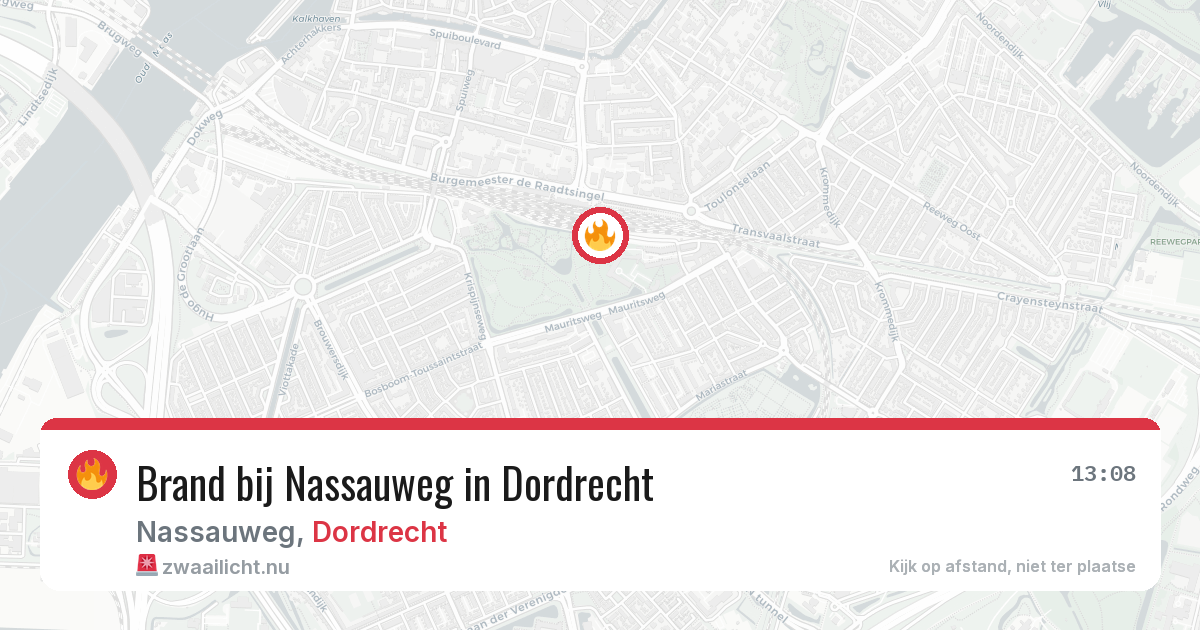 Brand bij Nassauweg in Dordrecht — 15 mrt 2026
