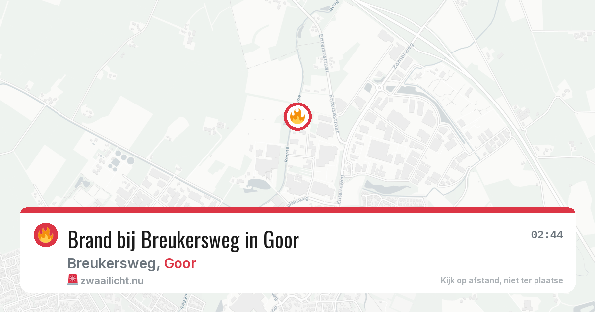 Brand bij Breukersweg in Goor — 14 jul 2026