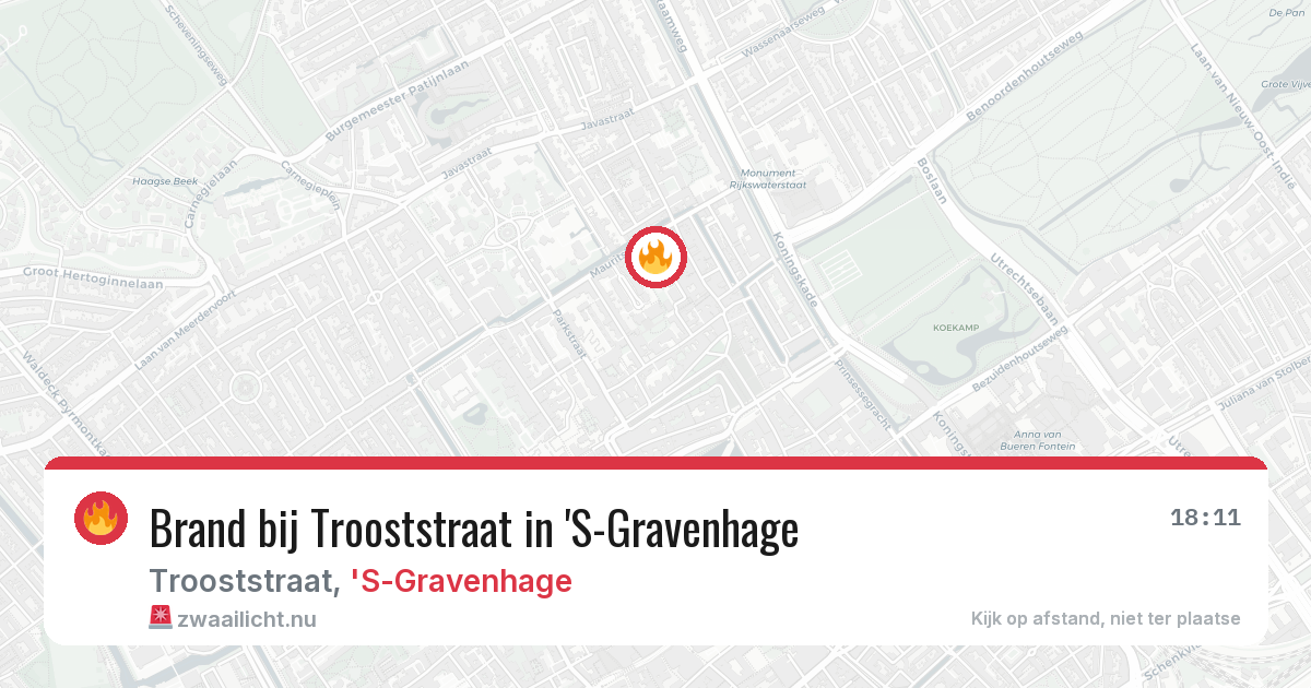 Brand bij Trooststraat in 'S-Gravenhage — 2 apr 2026