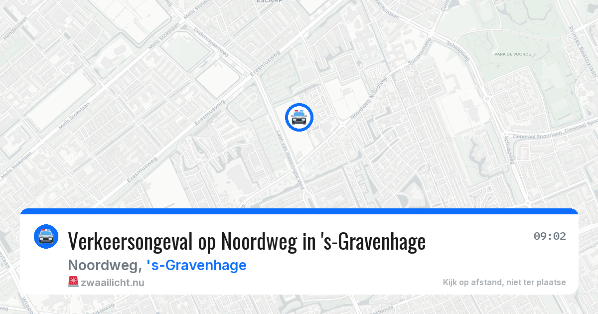Verkeersongeval op Noordweg in 's-Gravenhage — 31 mrt 2026
