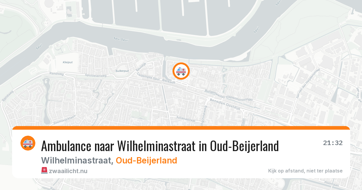 Ambulance naar Wilhelminastraat in Oud-Beijerland — 15 apr 2026