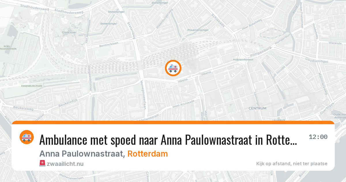 Ambulance met spoed naar Anna Paulownastraat in Rotterdam — 16 mrt 2026