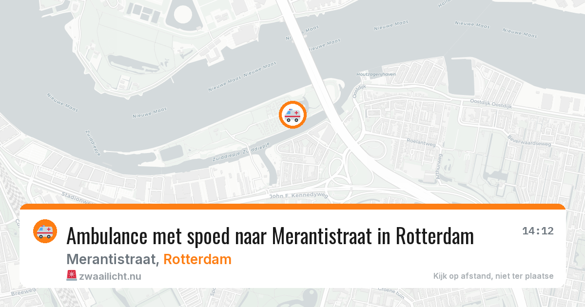 Ambulance met spoed naar Merantistraat in Rotterdam — 13 jul 2026