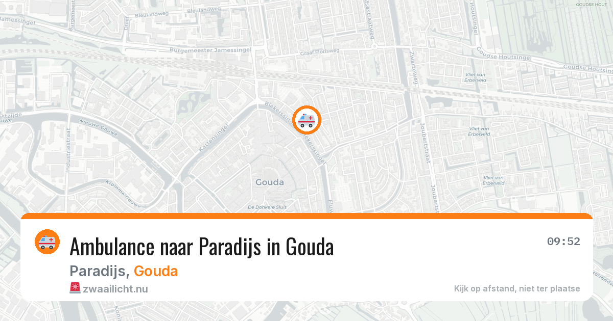 Ambulance naar Paradijs in Gouda — 15 jul 2026